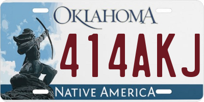 OK license plate 414AKJ