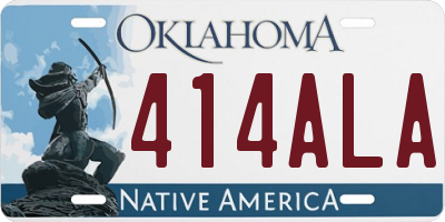 OK license plate 414ALA