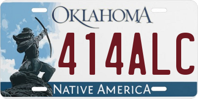 OK license plate 414ALC