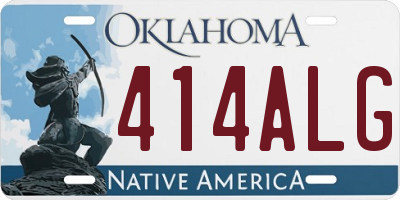 OK license plate 414ALG