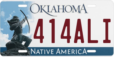 OK license plate 414ALI