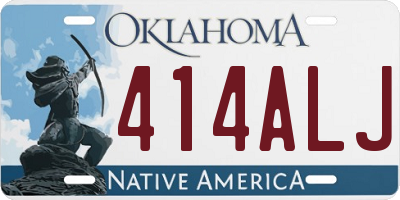 OK license plate 414ALJ