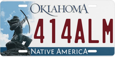 OK license plate 414ALM