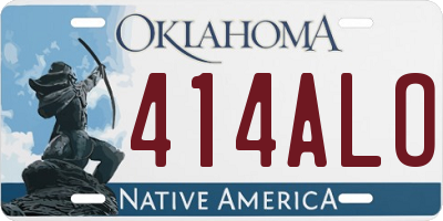 OK license plate 414ALO