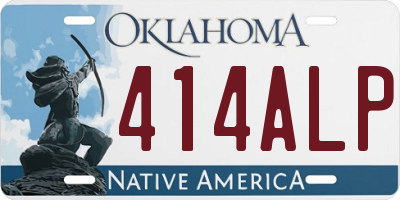 OK license plate 414ALP