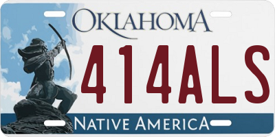 OK license plate 414ALS