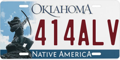 OK license plate 414ALV
