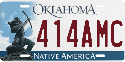 OK license plate 414AMC