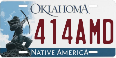 OK license plate 414AMD