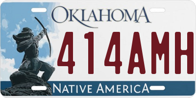 OK license plate 414AMH