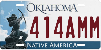 OK license plate 414AMM