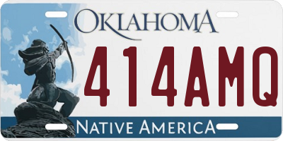 OK license plate 414AMQ