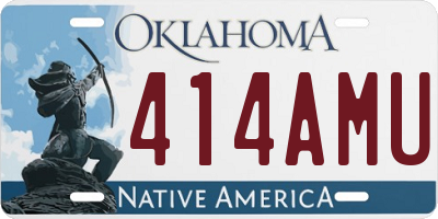 OK license plate 414AMU