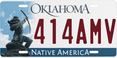 OK license plate 414AMV