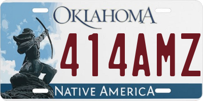 OK license plate 414AMZ