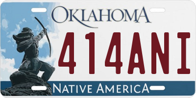 OK license plate 414ANI