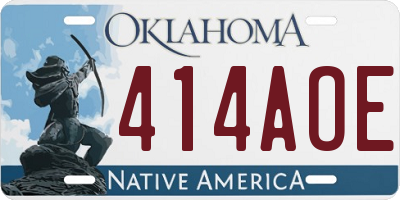 OK license plate 414AOE