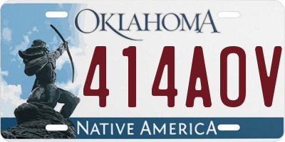 OK license plate 414AOV