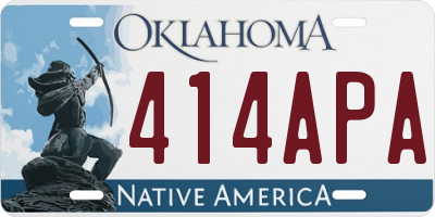 OK license plate 414APA