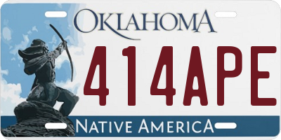 OK license plate 414APE