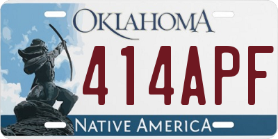 OK license plate 414APF