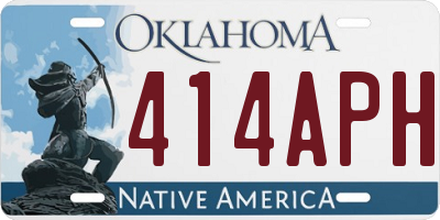 OK license plate 414APH