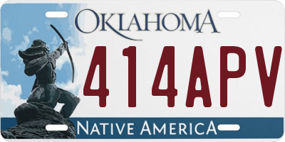 OK license plate 414APV
