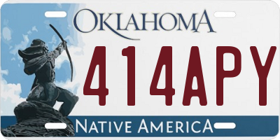 OK license plate 414APY