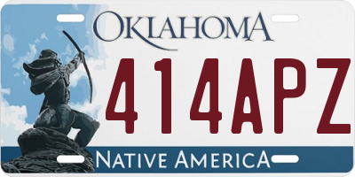 OK license plate 414APZ