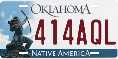 OK license plate 414AQL