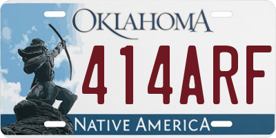 OK license plate 414ARF