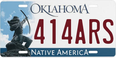 OK license plate 414ARS