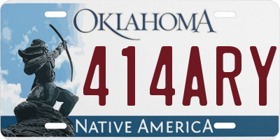 OK license plate 414ARY