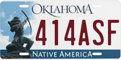 OK license plate 414ASF