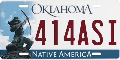 OK license plate 414ASI