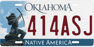 OK license plate 414ASJ