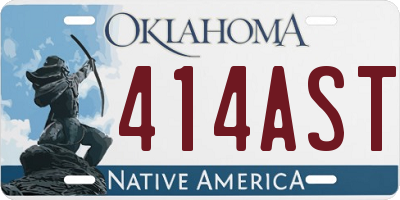 OK license plate 414AST