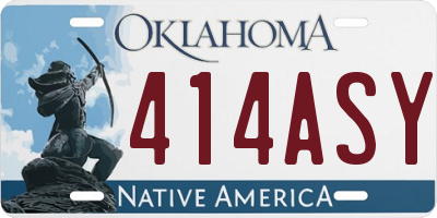 OK license plate 414ASY