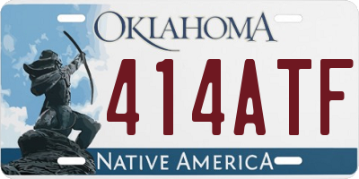 OK license plate 414ATF