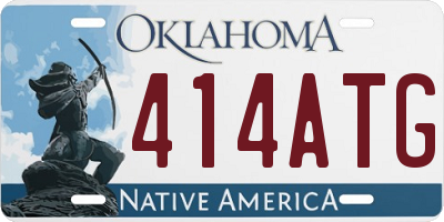 OK license plate 414ATG