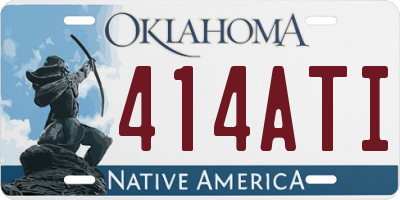 OK license plate 414ATI
