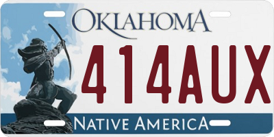 OK license plate 414AUX