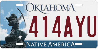 OK license plate 414AYU
