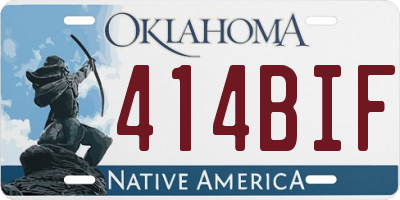 OK license plate 414BIF