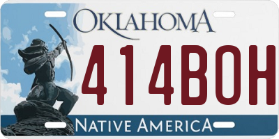 OK license plate 414BOH