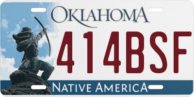 OK license plate 414BSF