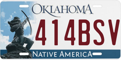 OK license plate 414BSV