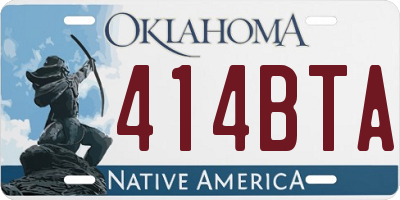 OK license plate 414BTA