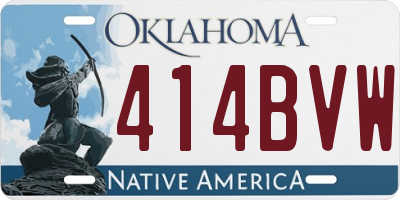OK license plate 414BVW
