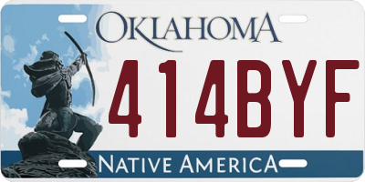 OK license plate 414BYF